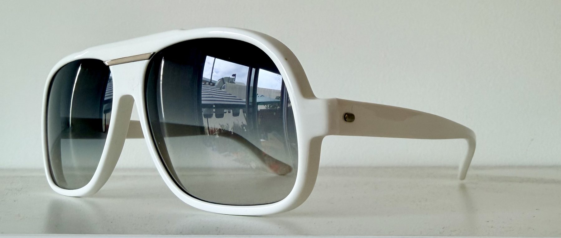 SRO Optical White Oversized Aviator, view 2